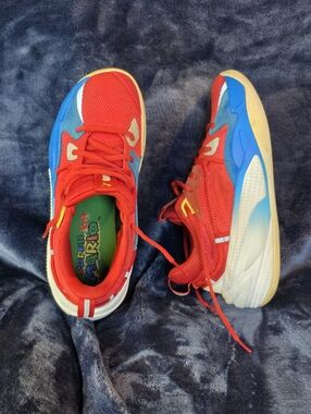 Kids Super Mario Red & Blue Athletic Sneakers Puma RS-Dreamer J. Cole